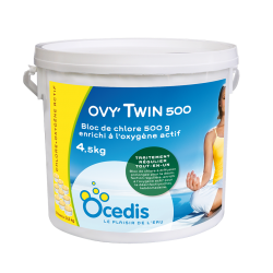OVYTWIN 500g .chlore enrichie a l'oxygene actif