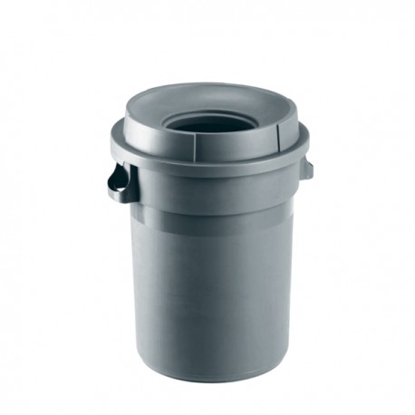 Conteneur avec couvercle entonnoir Gris 80L