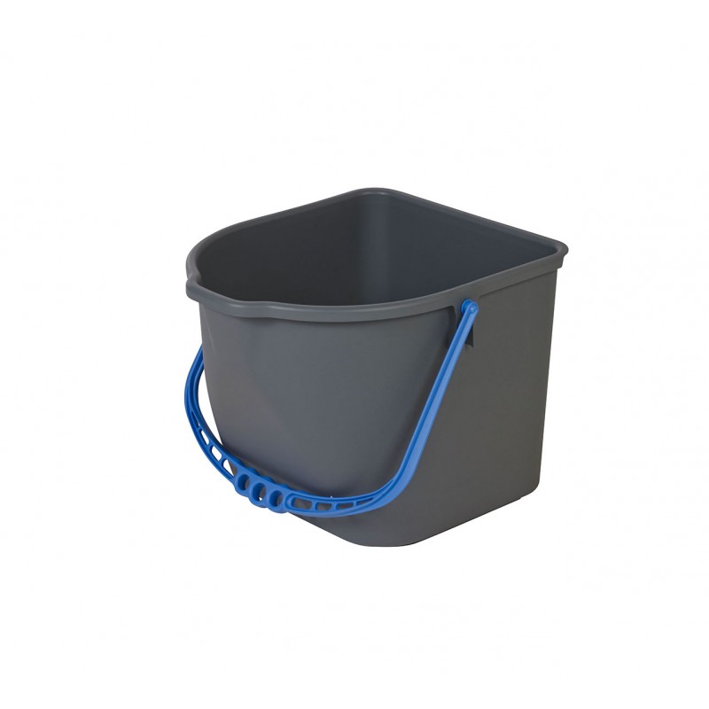 Seau 15L noir avec anse bleue 21,12 € fabriqué par LAMATEX