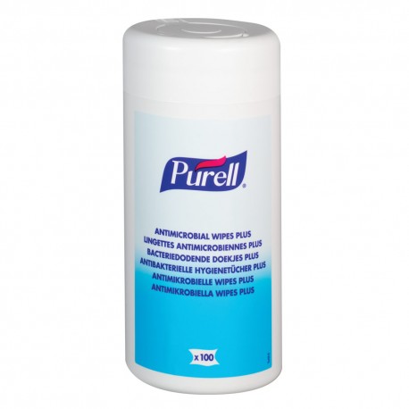 Lingettes antimicrobiennes Plus Purell X100