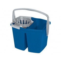 Seau bi-bac avec essoreur 2X7L