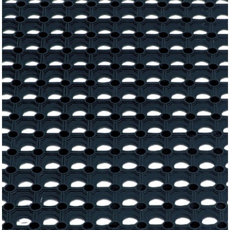 Tapis d'extérieur 100 cm x 150 cm Noir Caillebotis Caoutchouc 73,85 € de  chez BROSSERIE THOMAS