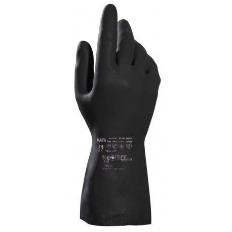 Gants en néoprène latex noir MAPA ALTO 415 T7