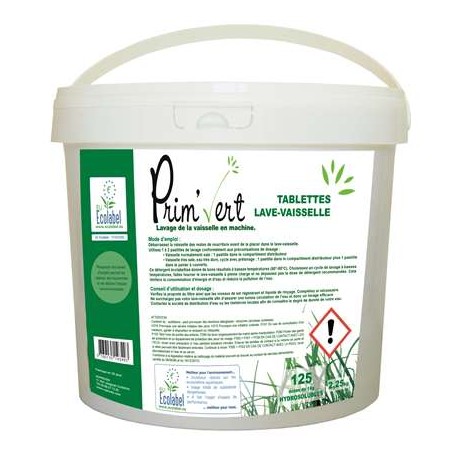 Pastilles pour lave vaisselle 125x18g PRIM VERT