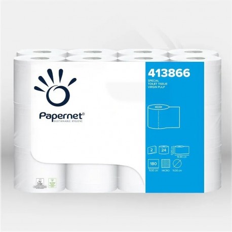 PAPIER TOILETTE BLANC 96Rouleaux 180F ECOLABEL