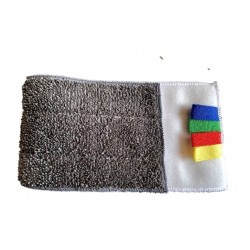 Frange en microfibre grise velcro 40cm