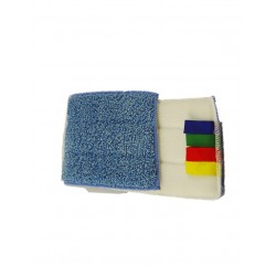 Frange en microfibre bleue bi-composant 40 cm