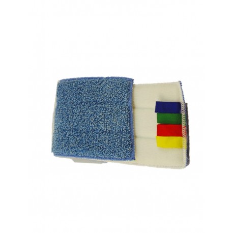 Frange en microfibre bleue bi-composant 40cm